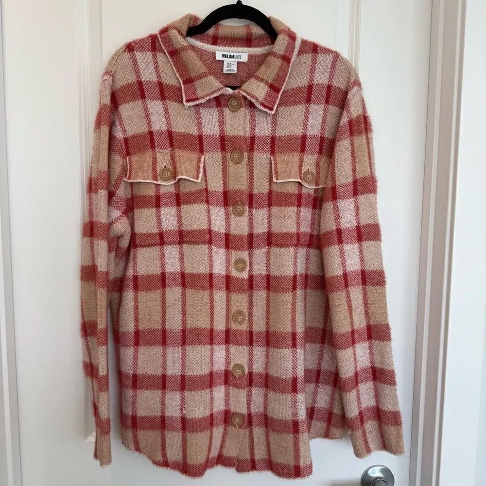 WILLIAM RAST | Plaid Button Down Sweater